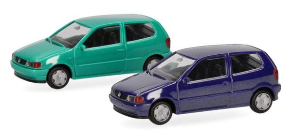 HER012140-007 - 2 Teile zum Zusammenbauen VOLKSWAGEN Polo Blau und Grün - 1