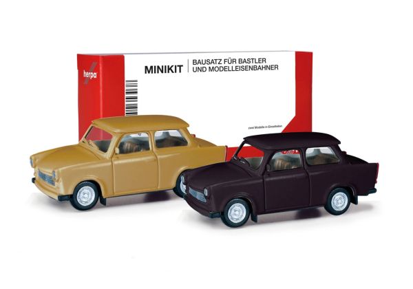 HER013901-002 - TRABANT 601 Limousine braun und schwarz - 2 Teile zum Zusammenbauen. - 1