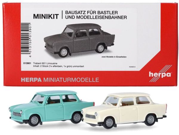 HER013901 - TRABANT 601 Limousine 2 Stück – Im Bausatz - 1