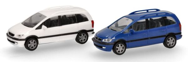 HER013932 - OPEL Zafira weiß und blau im Kit - 2 Stück - 1