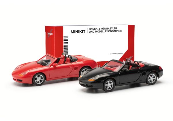 HER013963 - PORSCHE Boxster S rot und schwarz - 2 Teile zum Zusammenbauen - 1