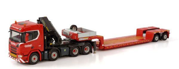 WSI02-2938 - SCANIA R CR20N 8x4 NOOTEBOOM mit 2-achsigem Tieflader und Palfinger pk 150002 sh. - 1