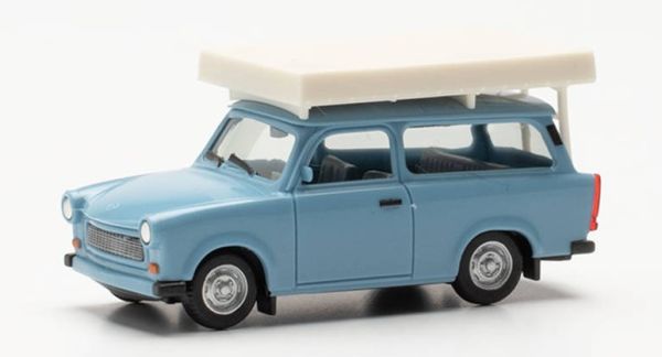 HER024181-003 - TRABANT pastellblau mit Dachzelt - 1