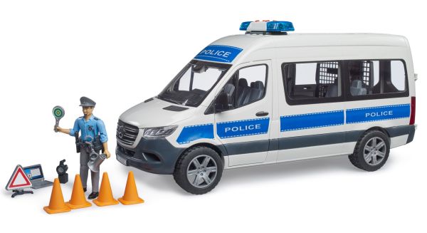 BRU2683 - MERCEDES-BENZ Sprinter Polizeifahrzeug mit Polizist und Zubehör - 1