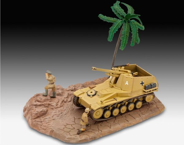 REV03334 - Diorama mit Panzer SD KFZ mit Figur zum Zusammenbauen und Bemalen - 1