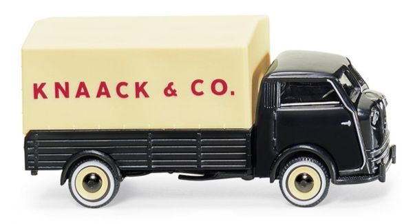 WIK033508 - Pritschenwagen Farbe schwarz mit gelber Plane - TEMPO MATADOR Knaack & co - 1