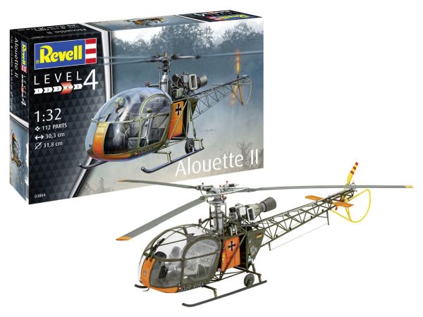 REV03804 - Hubschrauber Alouette II zum Zusammenbauen und Bemalen - 1