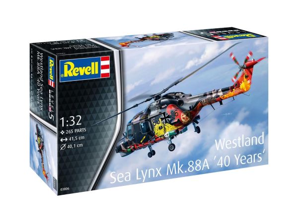 REV03806 - Hubschrauber Westland Sea Lynx MK.88A - Sonderedition 40 Jahre zum Zusammenbauen und Bemalen - 1