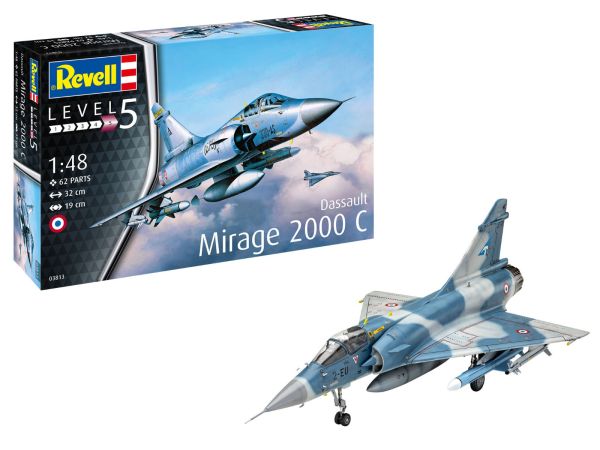 REV03813 - Modell Militärflugzeug, blau und grau - DASSAULT Mirage 2000C - 1