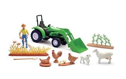 NEW04055A - Farm-Box mit einem Traktor; einer Figur und Tieren - 1