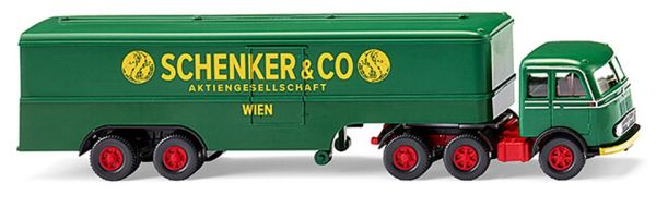 WIK051327 - MERCEDES-BENZ LPS 333 6x4 mit Anhänger Kastenwagen 2 Achsen SCHENKER - 1