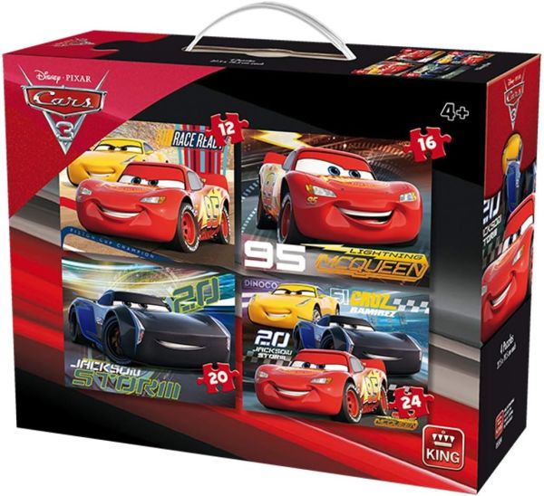 KING05504 - 4 Puzzles 12-16-20-24 Teile CARS 3 - 1