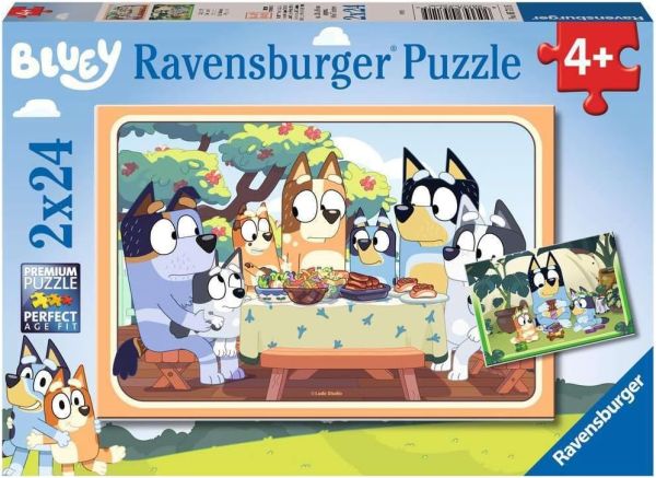 RAV057115 - 2 Puzzles 24 Teile - Los geht's mit BLUEY! - 1