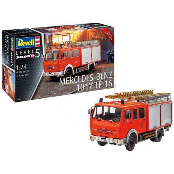 REV07655 - MERCEDES-BENZ 1017 LF 16 Feuerwehrmänner zum Zusammenbauen und Bemalen. - 1