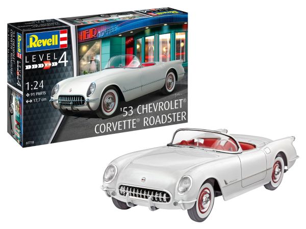 REV07718 - CHEVROLET Corvette Roadster 1953 zum Zusammenbauen und Bemalen - 1