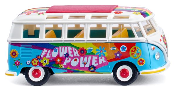 WIK079744 - VOLKSWAGEN Typ 1 samba bus - FLOWER POWER - 1