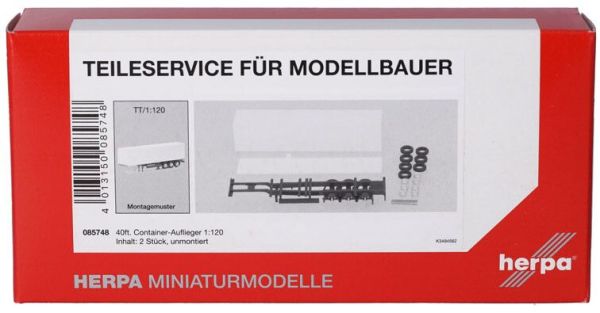 HER085748 - Auflieger Container 40 Fuß weiß im Kit - 2 Einheiten - 1