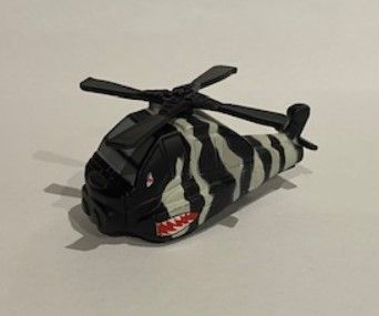 NEW01277B - Schwarzer Zebra-Reibungshubschrauber - 1