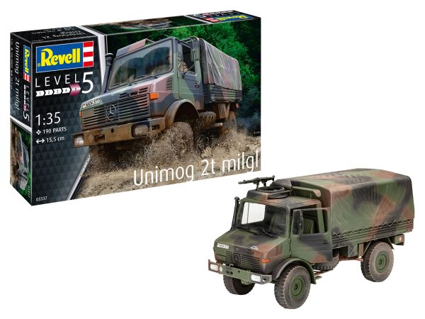 REV03337 - UNIMOG 2T milgl zum Zusammenbauen und Bemalen - 1