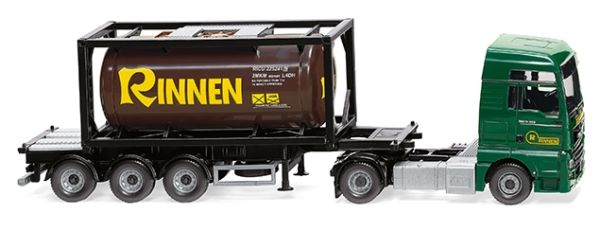 WIK053606 - MAN TGX Euro 6c 4x2 mit Containerträger und RINNEN Tankcontainer - 1