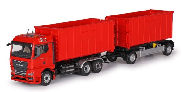 CONSET10019 - MAN TGX GM 6x2 Forwarder mit Kipper und Mulde 1+1 Achsen rot - 1