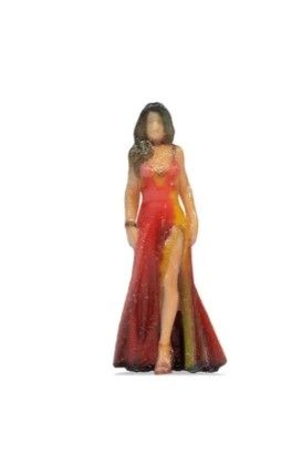 NOC10405 - Dame in einem roten Kleid 3D - 1