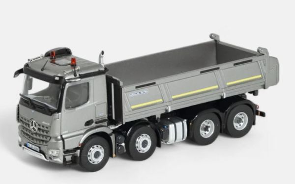 NZG1066/55 - MERCEDES-BENZ Arocs 8x4 Pritsche MEILLER Silbergrau metallic - 1