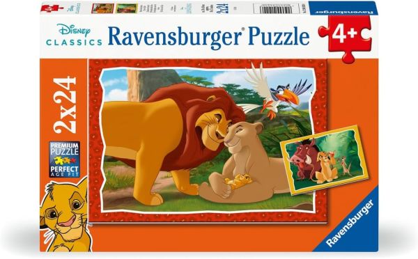 RAV120010 - 2 Puzzles 24 Teile - Die Geschichte des Lebens - DER LÖWENKÖNIG - 1