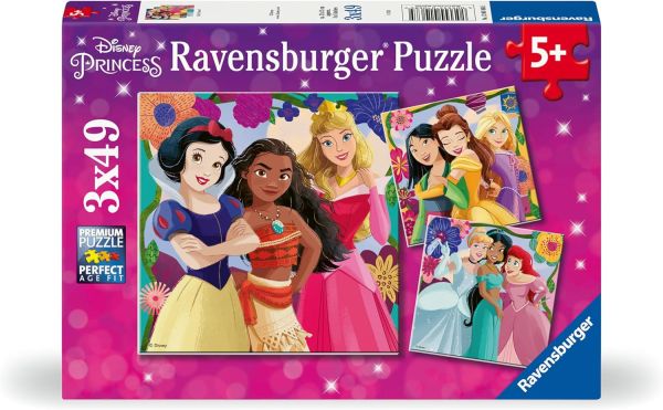 RAV12001068 - 3 Puzzles 49 Teile DISNEY Prinzessinnen - 1