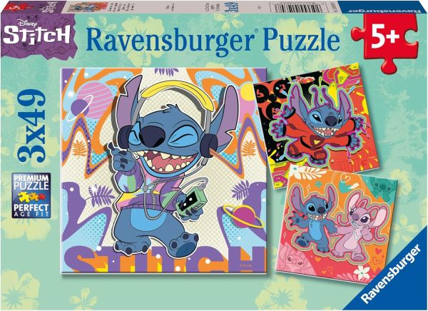 RAV12001070 - 3 Puzzles 49 Teile DISNEY Stich - 1