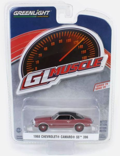 GREEN13360-A - CHEVROLET Camaro S 396 1968 bordeaux aus der GL MUSCLE-Serie in Blisterverpackung - 1