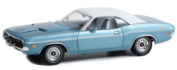 GREEN13644 - DODGE Challenger blau mit weißem Dach 1970 WESTERN SPORT SPECIAL. - 1