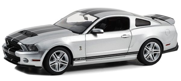 GREEN13673 - FORD Mustang GT500 2011 Silber mit schwarzen Streifen. - 1