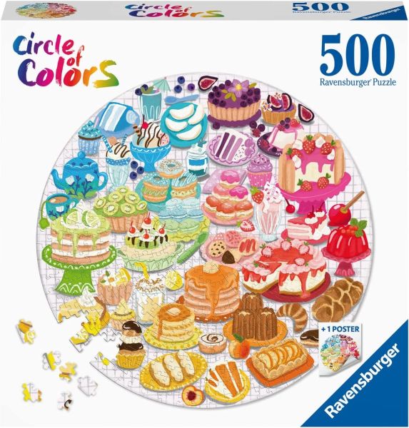 RAV171712 - Puzzle 500 Teile Desserts und Gebäck Circle of colors - 1