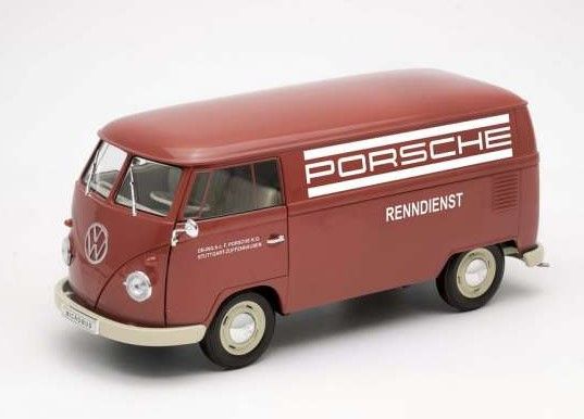 WEL18053TDA - VOLKSWAGEN T1 Bus PORSCHE RENNDIENST rot - 1