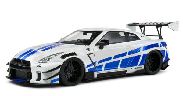 SOL1805816 - NISSAN GT-R W / Liberty Walk Body Kit 2.0 2024 Weiß mit blauen Streifen. - 1