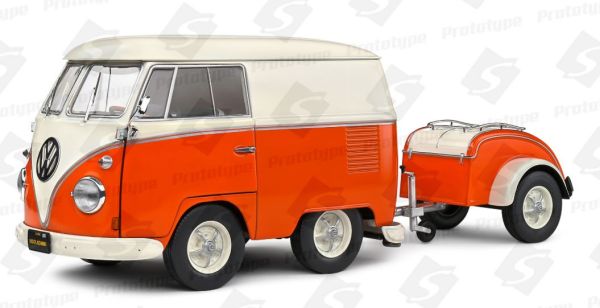 SOL1810902 - VOLKSWAGEN Kool Kombi 1950 Orange und weiß. - 1