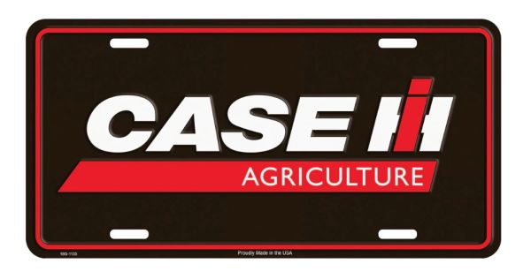 SIGN-1812 - Metallschild CASE IH schwarz - 30 x 15 cm - 1