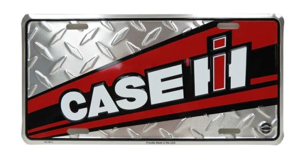 SIGN-1815 - Metallschild CASE IH Silber - 30 x 15 cm - 1