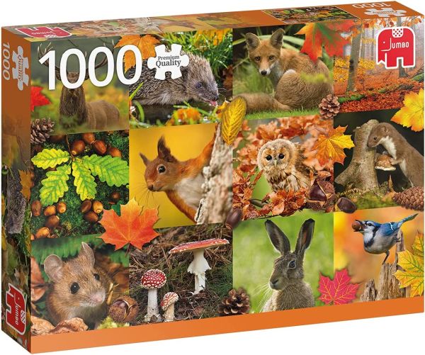 JMB18863 - Puzzle 1000 Teile Tiere im Herbst - 1