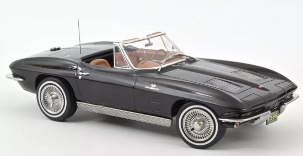 NOREV189055 - CHEVROLET Corvette Sting Ray Cabriolet 1963 Schwarz - 1