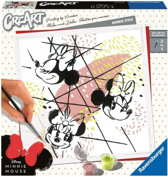 RAV201273 - CreArt DISNEY Minnie Style mit Gemälde 20x20 cm - 1