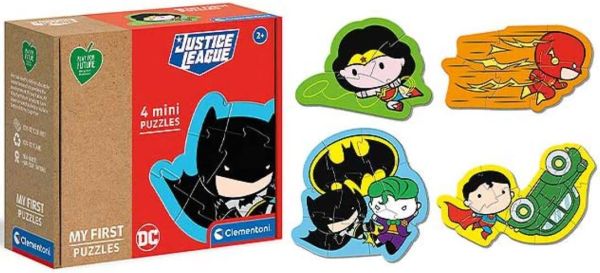 CLE20830 - 4 Mini-Puzzle 3.6.9.12 Teile JUSTICE LEAGUE - 1