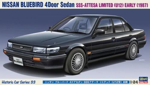 HAW21133 - NISSAN Bluebird Sedan - SSS Attesa 1987 schwarz zum Zusammenbauen und Lackieren - 1