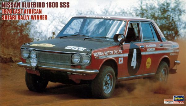 HAW21266 - NISSAN Bluebird 1600SSS - Gewinner der Safari Rally 1970 zum Zusammenbauen und Lackieren - 1