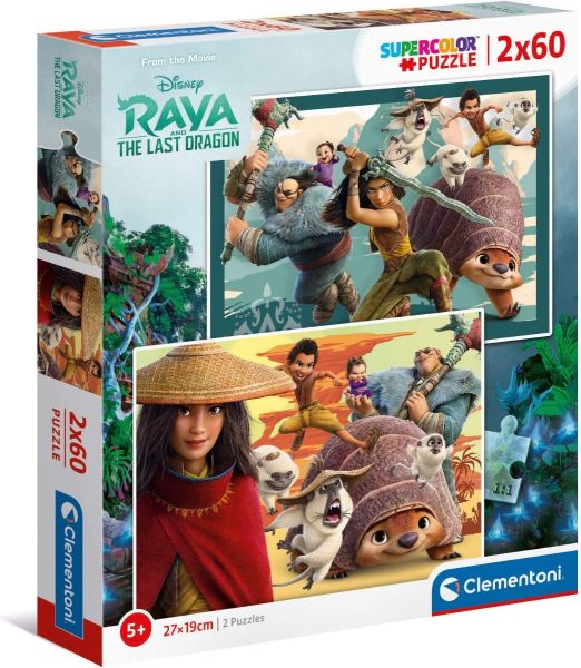 CLE21616 - Puzzle 2x60 Teile DISNEY RAYA - 1