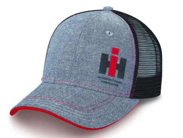 220040 - INTERNATIONAL Cap grau und rot mit schwarzer Mesh-Rückseite. - 1