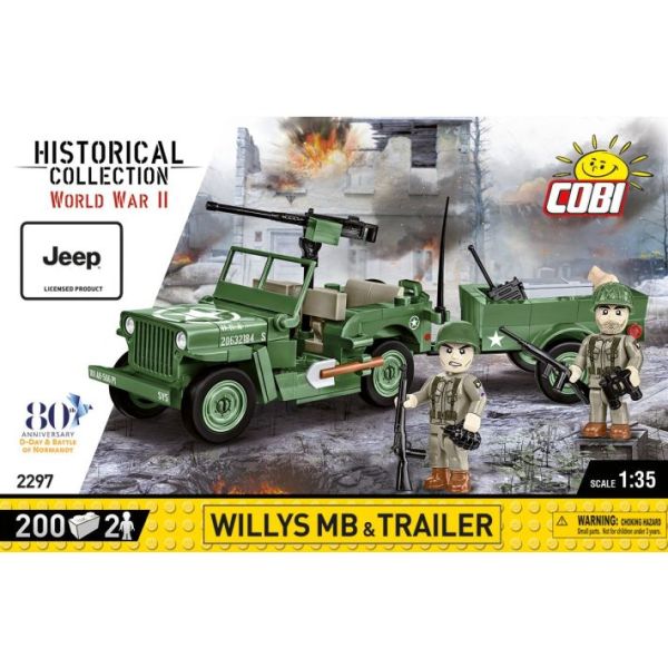 COB2297 - JEEP Willys MB mit Anhänger 80. Jahrestag - 200 Münzen - 1