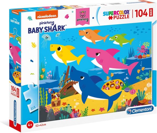 CLE23751 - MAXI-Puzzle 104 Teile BABY SHARK - 1