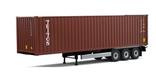 SOL2400501 - Containeranhänger 3 Achsen und Container TRITON - 1